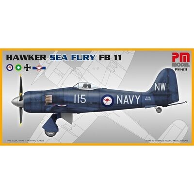 PM Model PM-211 Hawker Sea Fury FB-11 1:72 Scale Plastic Model Kit PM Model PM-211 Hawker Sea Fury FB-11 1:72 Scale Plastic Model Kit