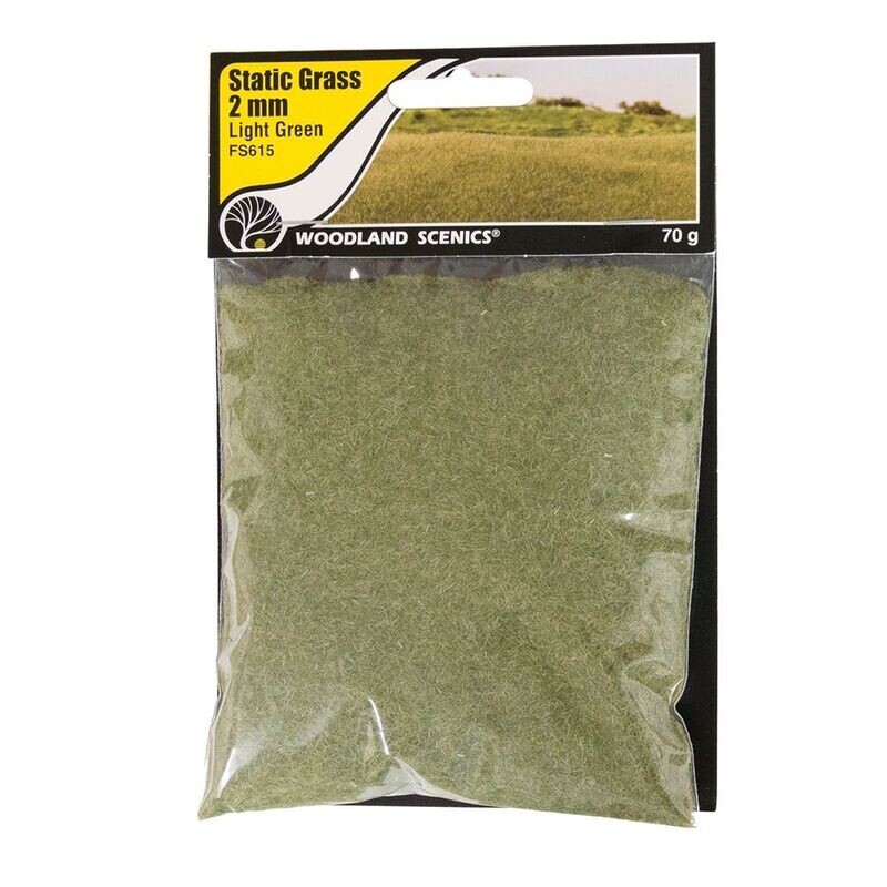 Woodland Scenics FS615 2mm Static Grass Light Green Woodland Scenics FS615 2mm Static Grass Light Green