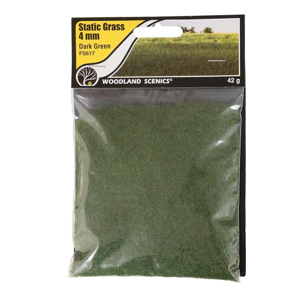 Woodland Scenics FS617 4mm Static Grass Dark Green Woodland Scenics FS617 4mm Static Grass Dark Green