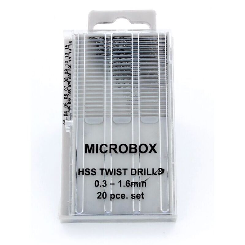 ModelMaker MM019 20 Piece Modelling Microbox Drill Set (0.3-1.6mm) ModelMaker MM019 20 Piece Modelling Microbox Drill Set (0.3-1.6mm)
