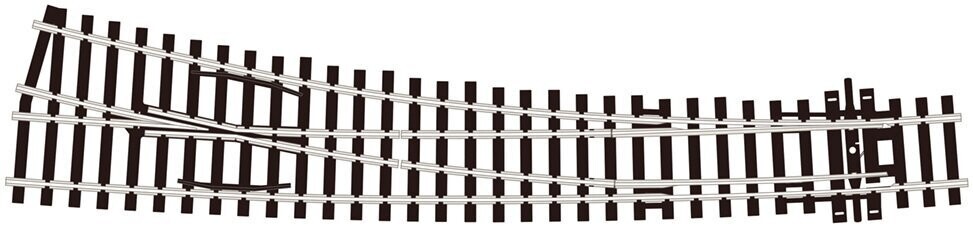 Peco SL-E86 Curved Turnout, Large Radius, Right Hand (Electrofrog) Code 100 OO/HO Gauge Peco SL-E86 Curved Turnout, Large Radius, Right Hand (Electrofrog) Code 100 OO/HO Gauge
