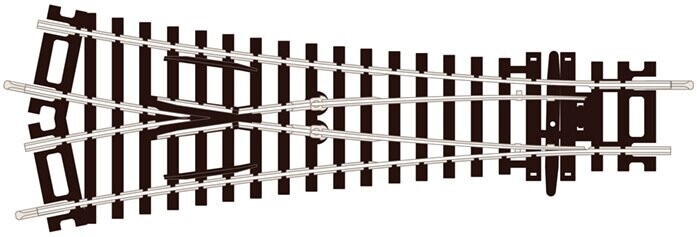 Peco ST-247 Y Turnout, Medium Radius Code 100 OO/HO Gauge