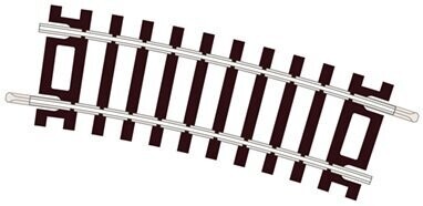 Peco ST-227 Half Curve, 2nd Radius Code 100 OO/HO Gauge