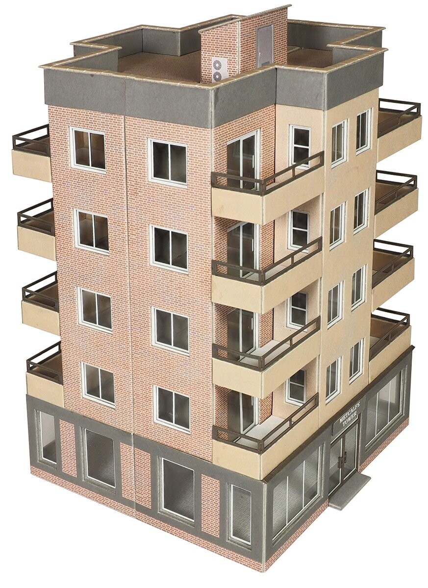 Metcalfe PO360 OO/HO Scale Low Relief Tower Block Card Kit