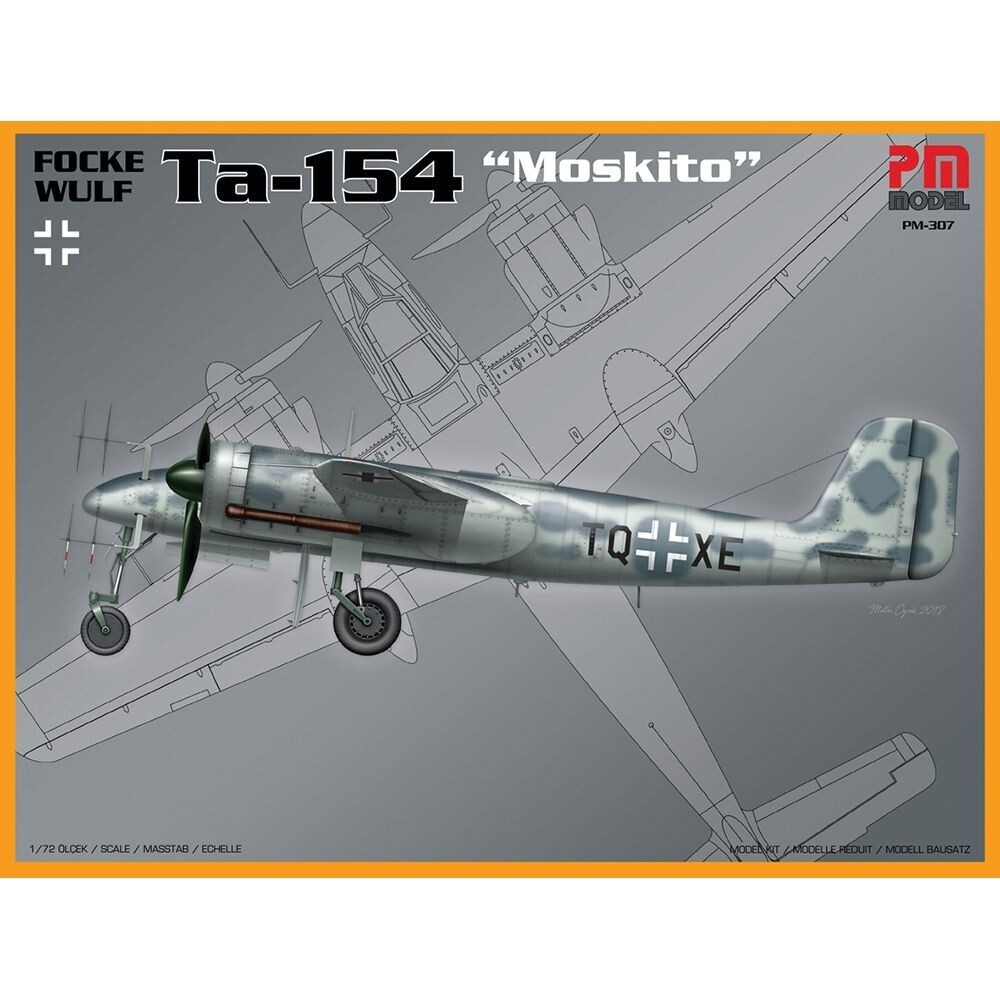 PM Model PM-307 Focke Wulf Ta-154 Moskito 1:72 Scale Plastic Model Kit PM Model PM-307 Focke Wulf Ta-154 Moskito 1:72 Scale Plastic Model Kit