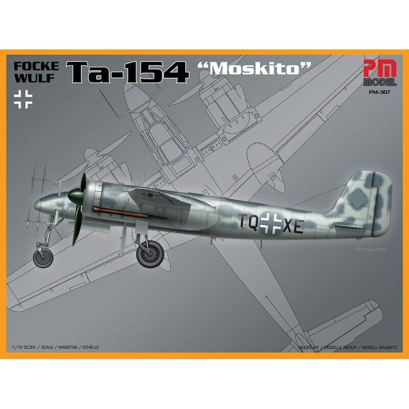 PM Model PM-307 Focke Wulf Ta-154 Moskito 1:72 Scale Plastic Model Kit PM Model PM-307 Focke Wulf Ta-154 Moskito 1:72 Scale Plastic Model Kit