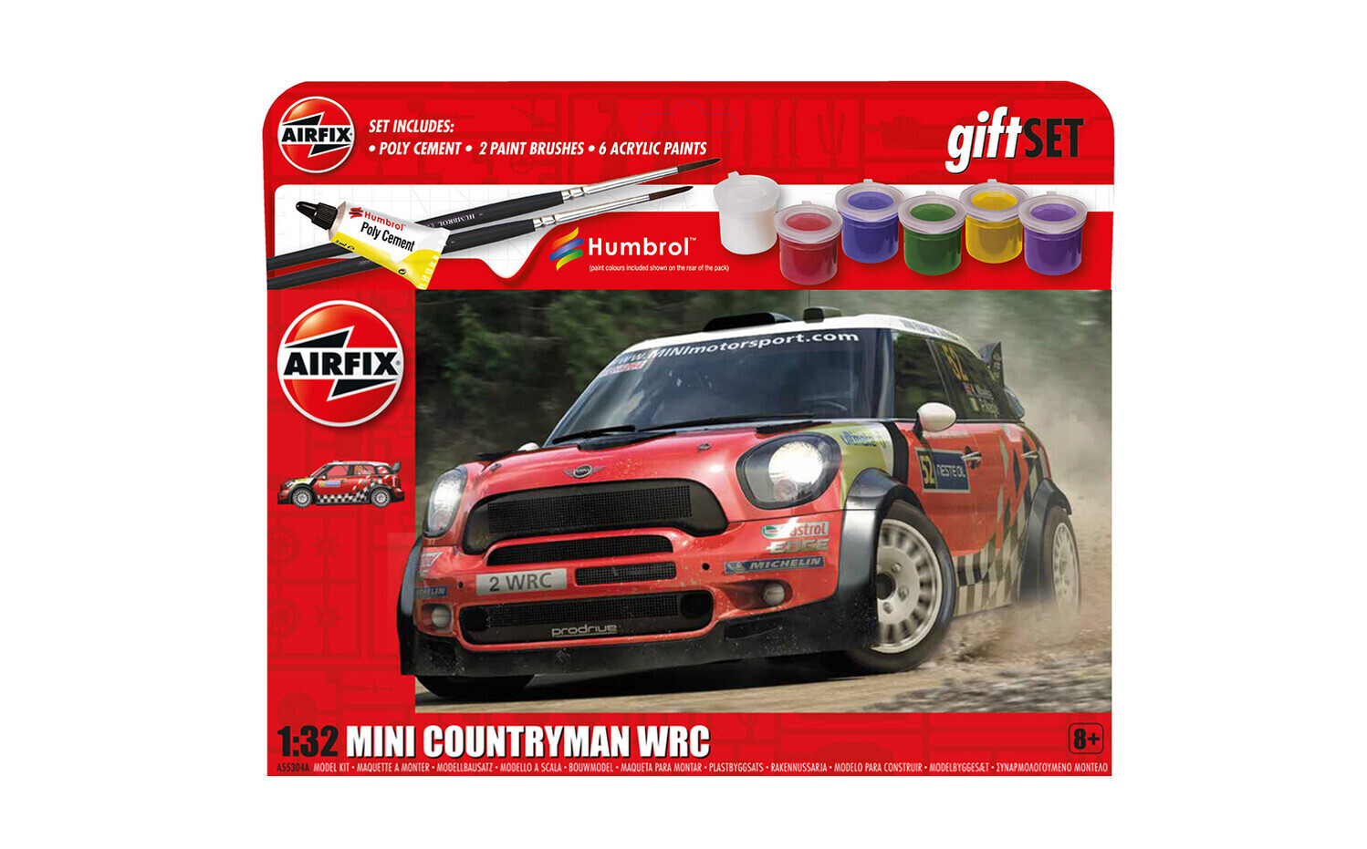 Airfix A55304 Large Starter Set - MINI Countryman WRC 1/32 Scale Plastic Model Kit