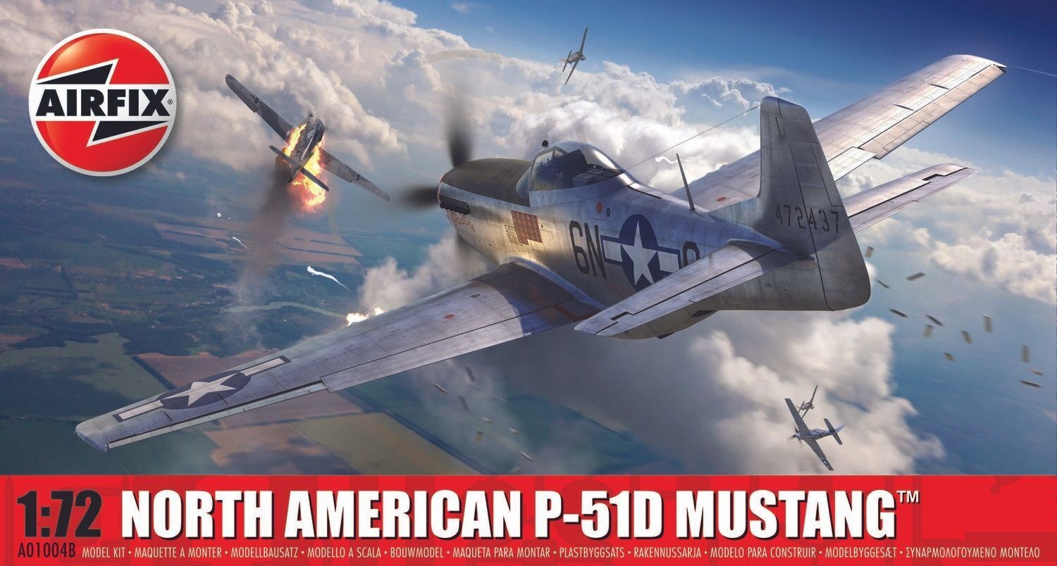 Airfix A01004B North American P-51D Mustang 1/72 Scale Plastic Model Kit Airfix A01004B North American P-51D Mustang 1/72 Scale Plastic Model Kit