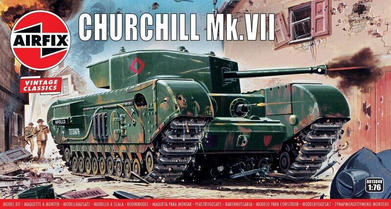 Airfix A01304V Churchill Mk.VII 1/76 Scale Plastic Model Kit