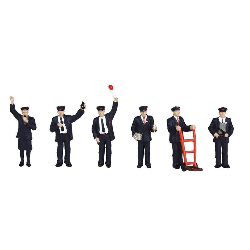 Bachmann Scenecraft 36-043 Station Staff Figures x 6 OO/HO Gauge Bachmann Scenecraft 36-043 Station Staff Figures x 6 OO/HO Gauge
