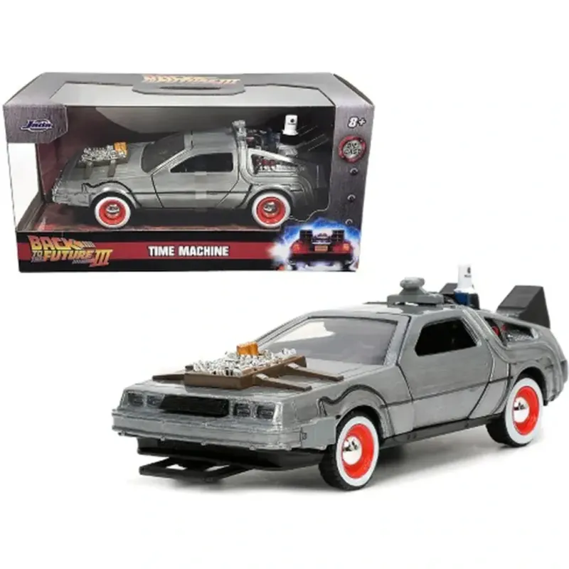 Jada 32126 Back to the Future III DeLorean Time Machine 1:24 Scale Diecast Model Jada 32126 Back to the Future III DeLorean Time Machine 1:24 Scale Diecast Model