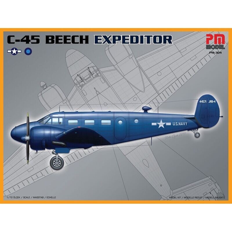PM Model PM-304 Beechcraft C-45 Expeditor 1:72 Scale Plastic Model Kit PM Model PM-304 Beechcraft C-45 Expeditor 1:72 Scale Plastic Model Kit