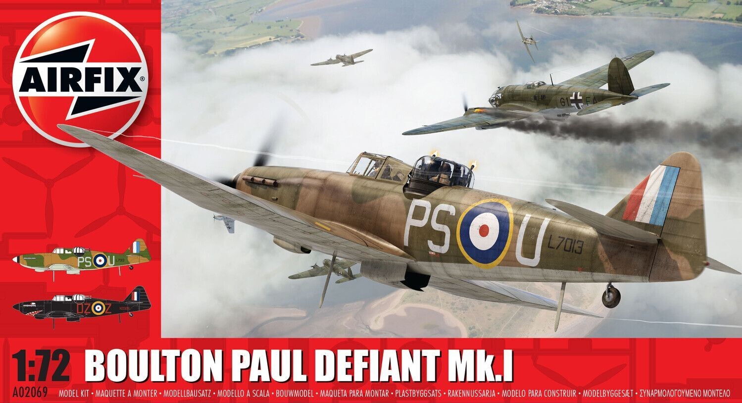 Airfix A02069 Boulton Paul Defiant Mk.I 1/72 Scale Plastic Model Kit