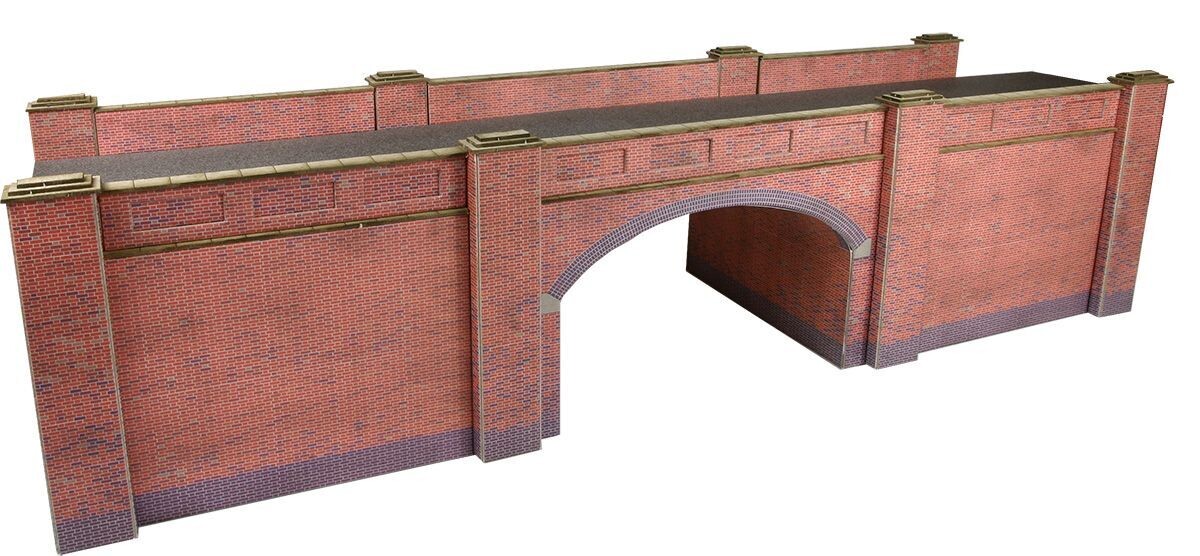 Metcalfe PO246 OO/HO Scale Railway Bridge In Red Brick Card Kit Metcalfe PO246 OO/HO Scale Railway Bridge In Red Brick Card Kit