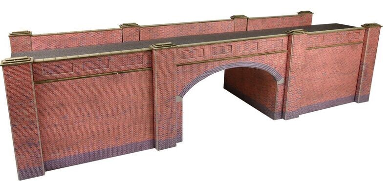 Metcalfe PO246 OO/HO Scale Railway Bridge In Red Brick Card Kit Metcalfe PO246 OO/HO Scale Railway Bridge In Red Brick Card Kit