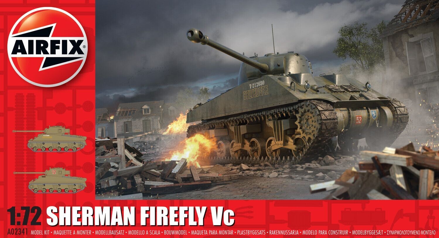 Airfix A02341 Sherman Firefly 1/72 Scale Plastic Model Kit Airfix A02341 Sherman Firefly 1/72 Scale Plastic Model Kit