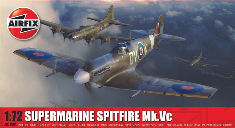 Airfix A02108A Supermarine Spitfire Mk.Vc 1/72 Scale Plastic Model Kit Airfix A02108A Supermarine Spitfire Mk.Vc 1/72 Scale Plastic Model Kit
