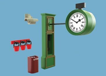 Modelscene by Peco 5048 Platform Accessories Steam Era Kit OO/HO Gauge