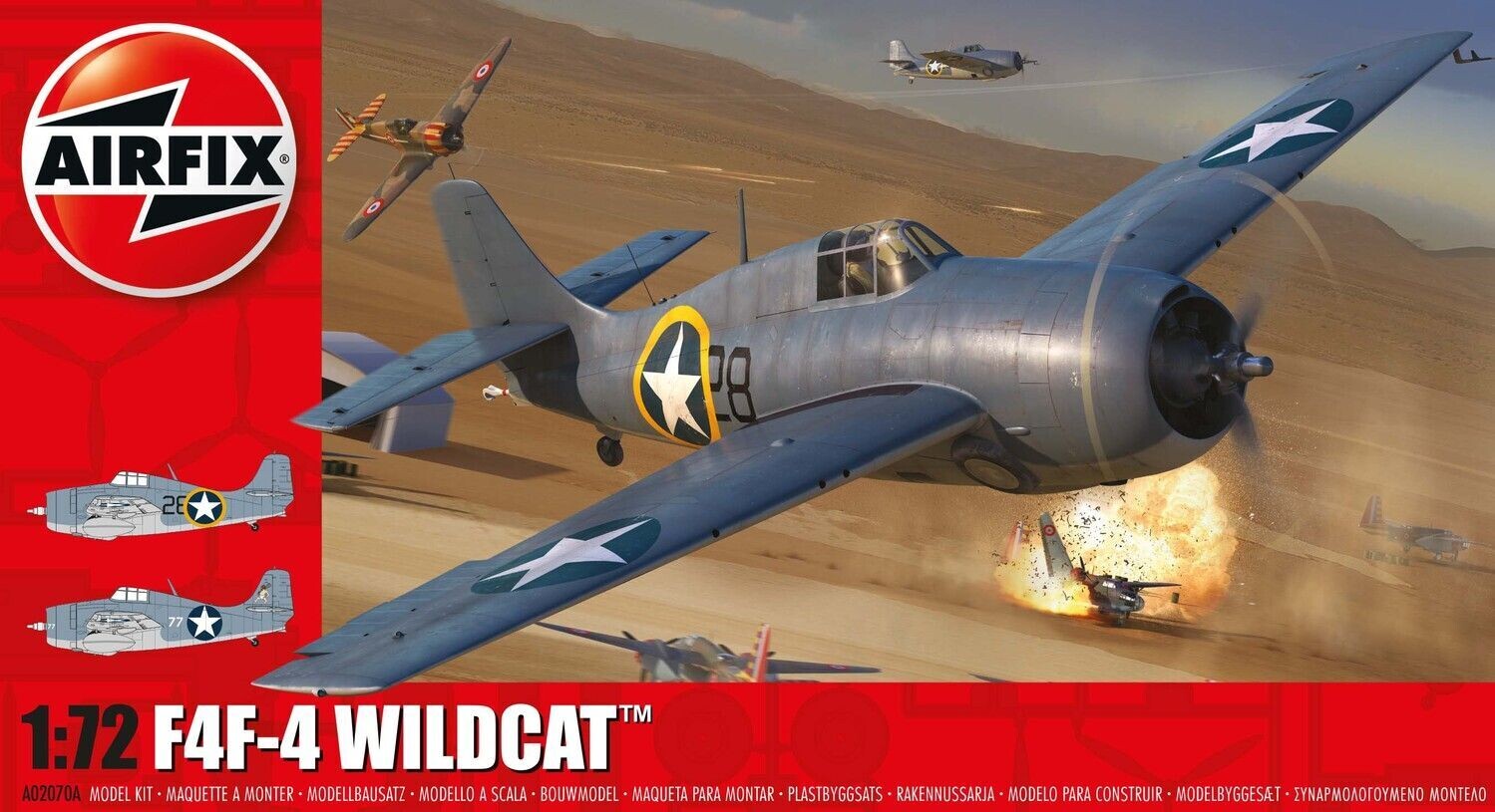 Airfix A02070A F-4 Wildcat 1/72 Scale Plastic Model Kit Airfix A02070A F-4 Wildcat 1/72 Scale Plastic Model Kit