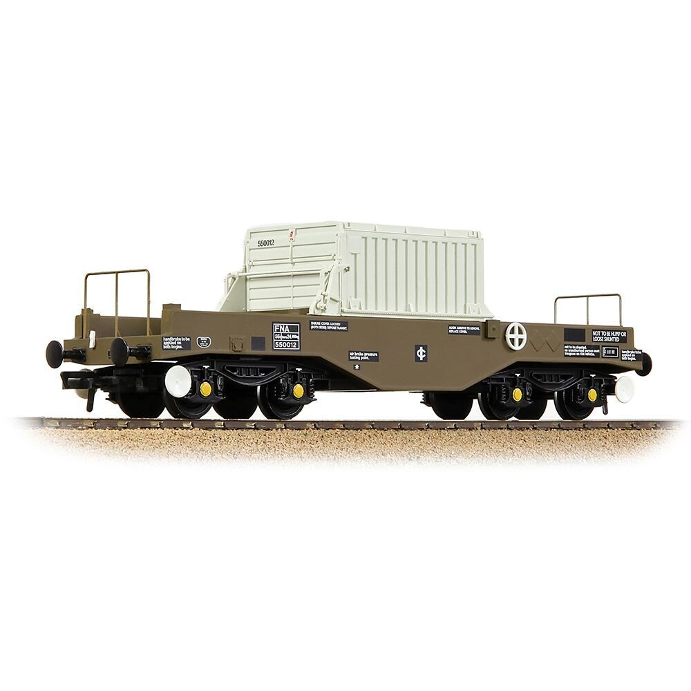 Bachmann 38-345B BR FNA Nuclear Flask Wagon Flat Floor with Flask Era 8 Bachmann 38-345B BR FNA Nuclear Flask Wagon Flat Floor with Flask Era 8
