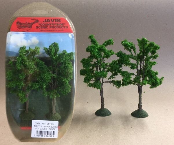Javis Countryside Trees Mid Green-2 x 120mm OO Gauge CST15 Javis Countryside Trees Mid Green-2 x 120mm OO Gauge CST15