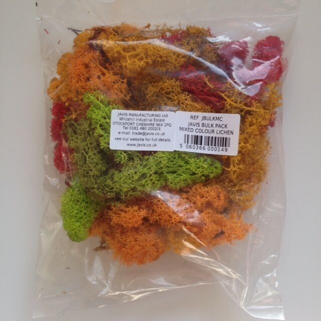 Javis Bulk Pack Mix Coloured Lichen OO/HO Scale JBULKMC