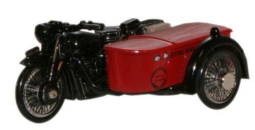 Oxford Diecast BSA Motorcycle And Sidecar Royal Mail (76BSA003) 1:76 (OO) Scale Model Oxford Diecast BSA Motorcycle And Sidecar Royal Mail (76BSA003) 1:76 (OO) Scale Model