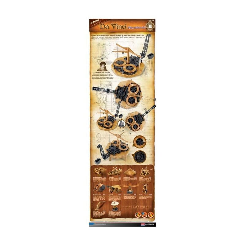 Academy 18157 Da Vinci Pendulum Clock Plastic Model Kit