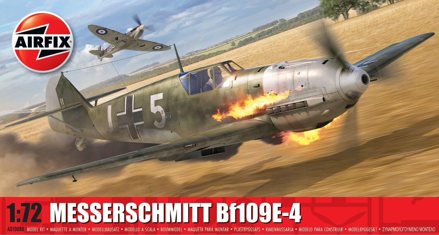 Airfix A01008B Messerschmitt Bf109E-4 1/72 Scale Plastic Model Kit Airfix A01008B Messerschmitt Bf109E-4 1/72 Scale Plastic Model Kit