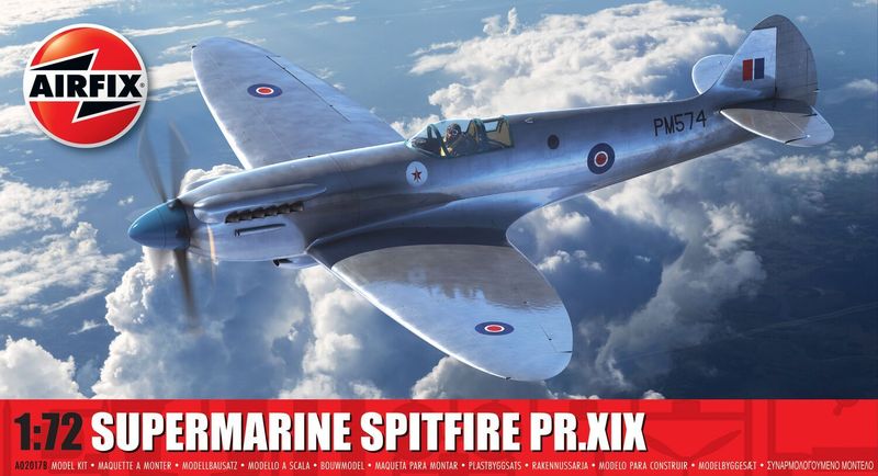 Airfix A02017B Supermarine Spitfire PR.XIX 1/72 Scale Plastic Model Kit Airfix A02017B Supermarine Spitfire PR.XIX 1/72 Scale Plastic Model Kit