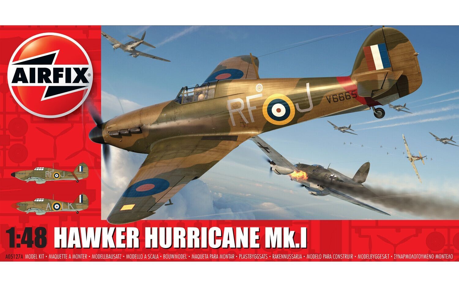 Airfix A05127A Hawker Hurricane Mk.I 1:48 Scale Plastic Model Kit Airfix A05127A Hawker Hurricane Mk.I 1:48 Scale Plastic Model Kit