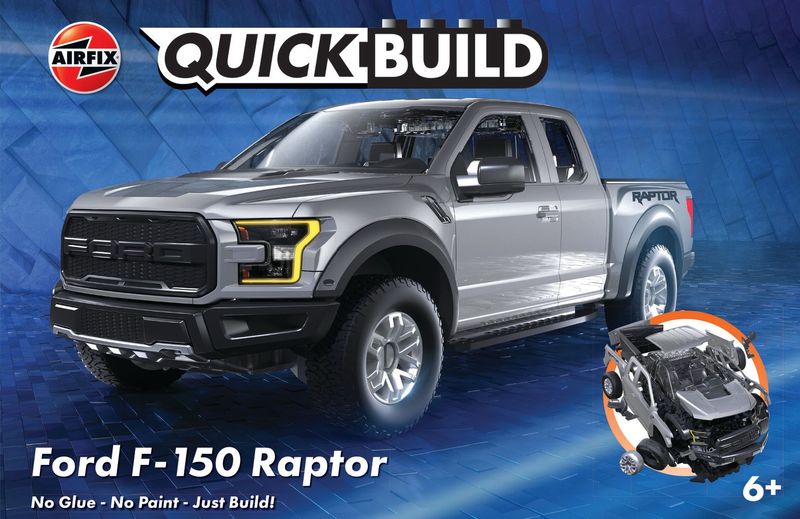 Airfix J6053 QUICKBUILD Ford F-150 Raptor - Grey Airfix J6053 QUICKBUILD Ford F-150 Raptor - Grey
