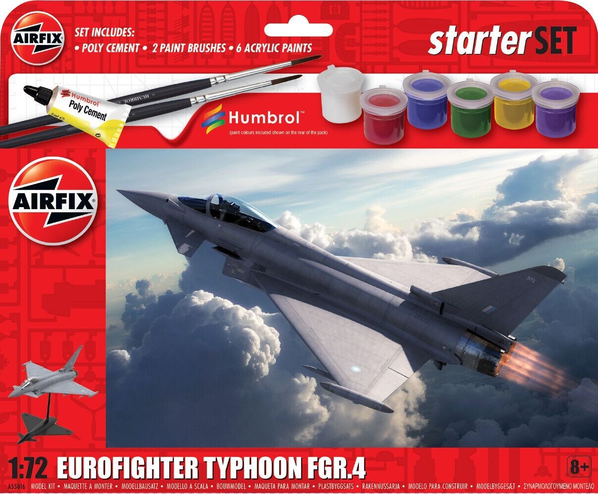 Airfix A55016 Starter Set - Eurofighter Typhoon FGR.4 1/72 Scale Plastic Model Kit