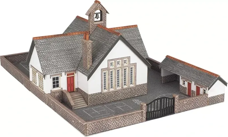 Metcalfe PN153 N Scale Village School Card Kit Metcalfe PN153 N Scale Village School Card Kit