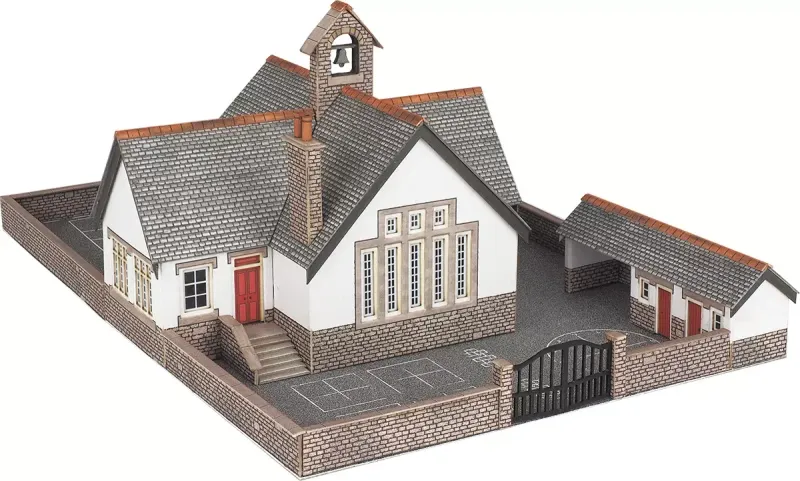 Metcalfe PN153 N Scale Village School Card Kit Metcalfe PN153 N Scale Village School Card Kit
