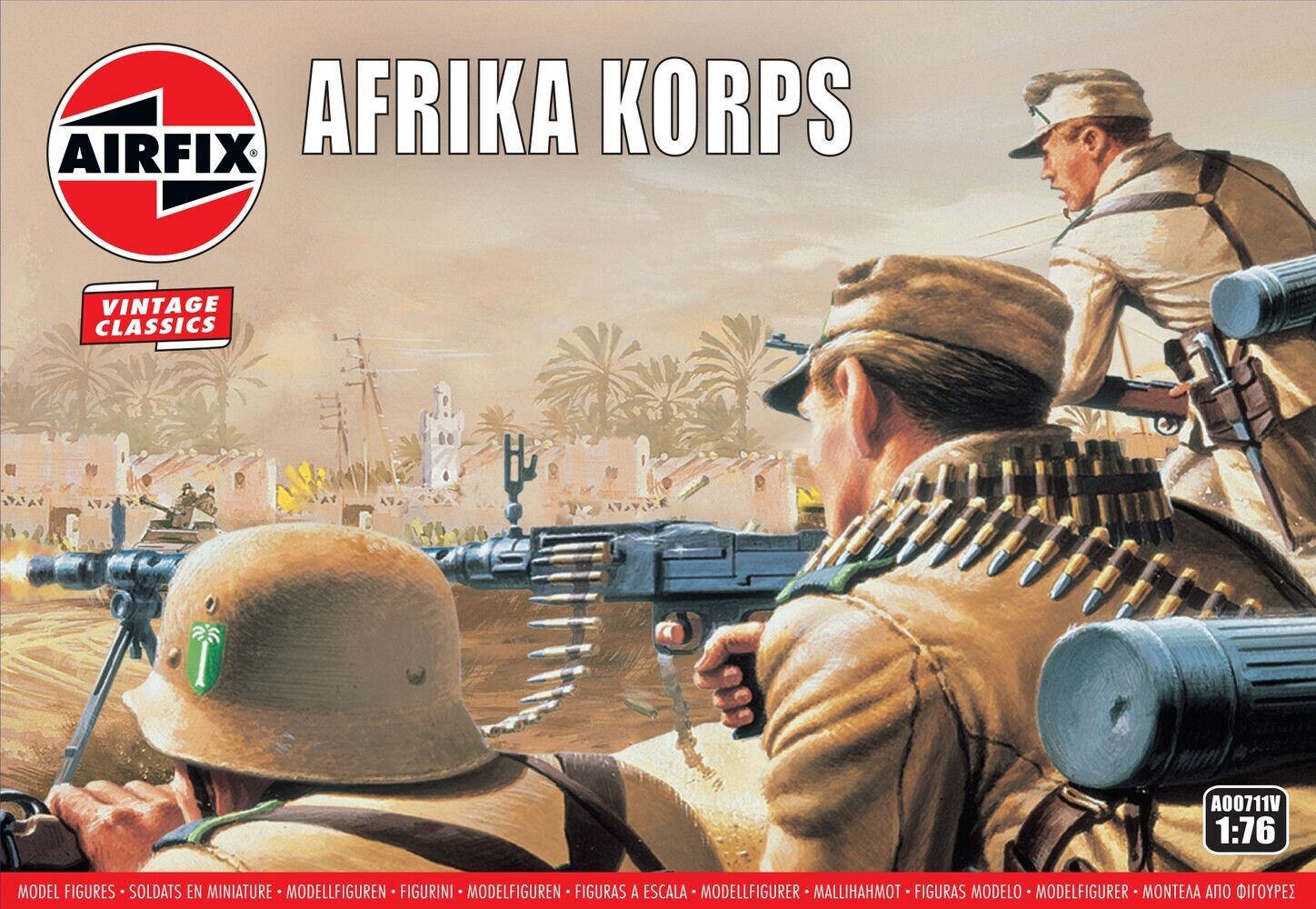 Airfix A00711V WWII Afrika Corps 1/76 Scale Plastic Model Military Figures
