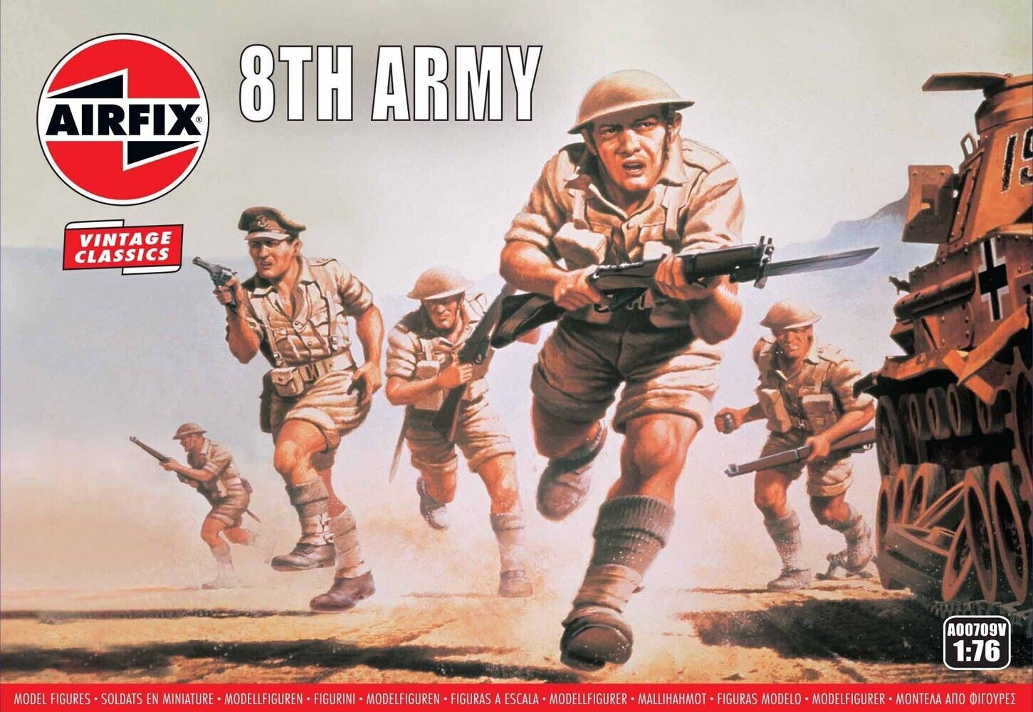 Airfix A00709V WWII British 8th Army 1/76 Scale Plastic Model Military Figures