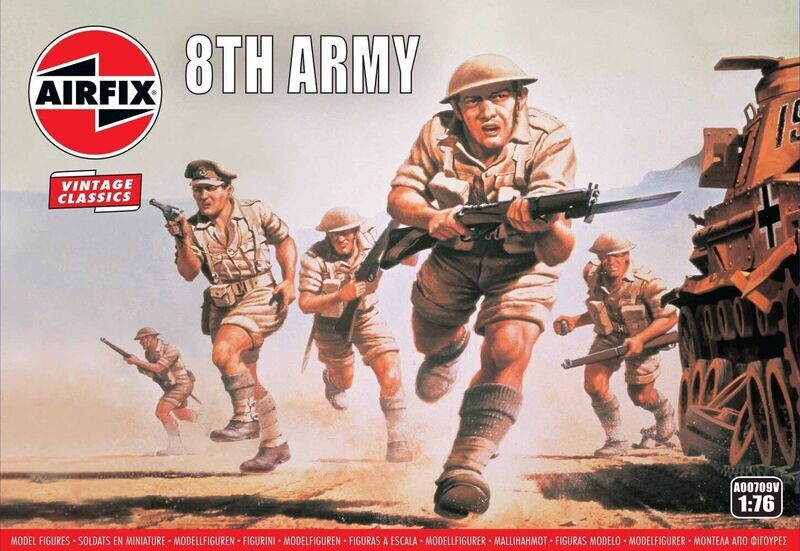 Airfix A00709V WWII British 8th Army 1/76 Scale Plastic Model Military Figures Airfix A00709V WWII British 8th Army 1/76 Scale Plastic Model Military Figures