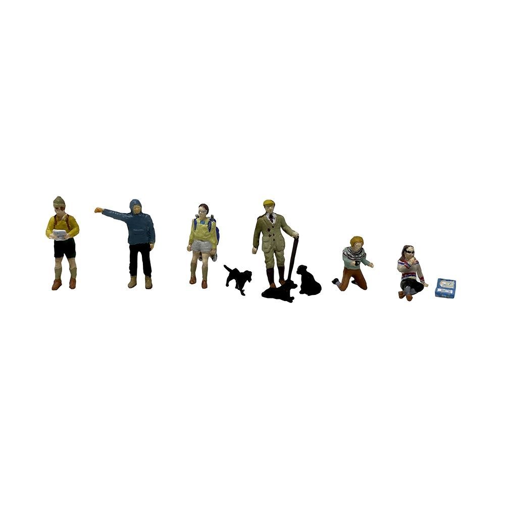 Bachmann Scenecraft 36-429 Hikers and Dog Walkers Figures x 6 OO/HO Gauge