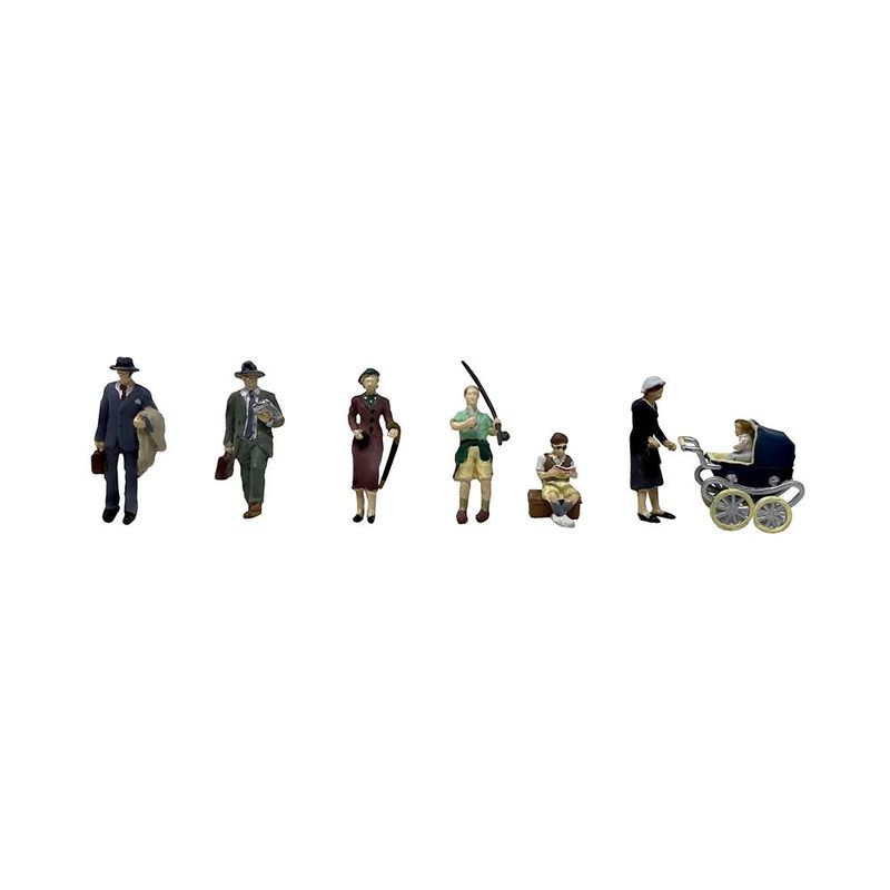 Bachmann Scenecraft 36-442 Post-War Era Figures Set B x 7 OO/HO Gauge Bachmann Scenecraft 36-442 Post-War Era Figures Set B x 7 OO/HO Gauge