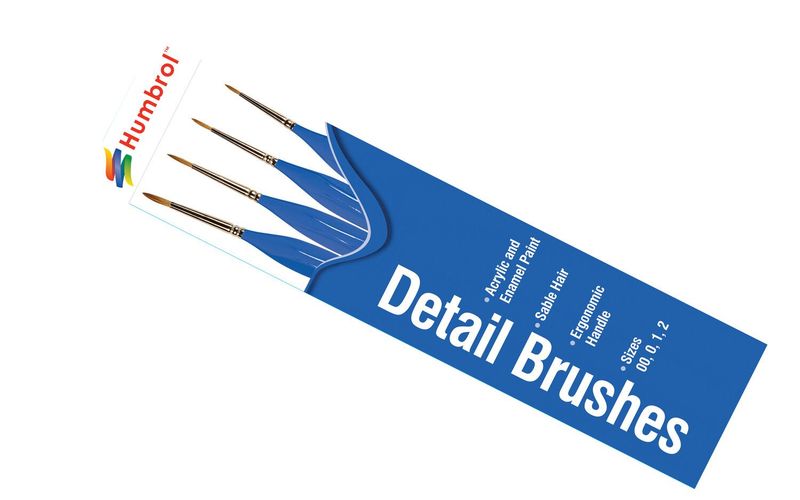 Humbrol AG4304 Detail Brush Pack 4-off