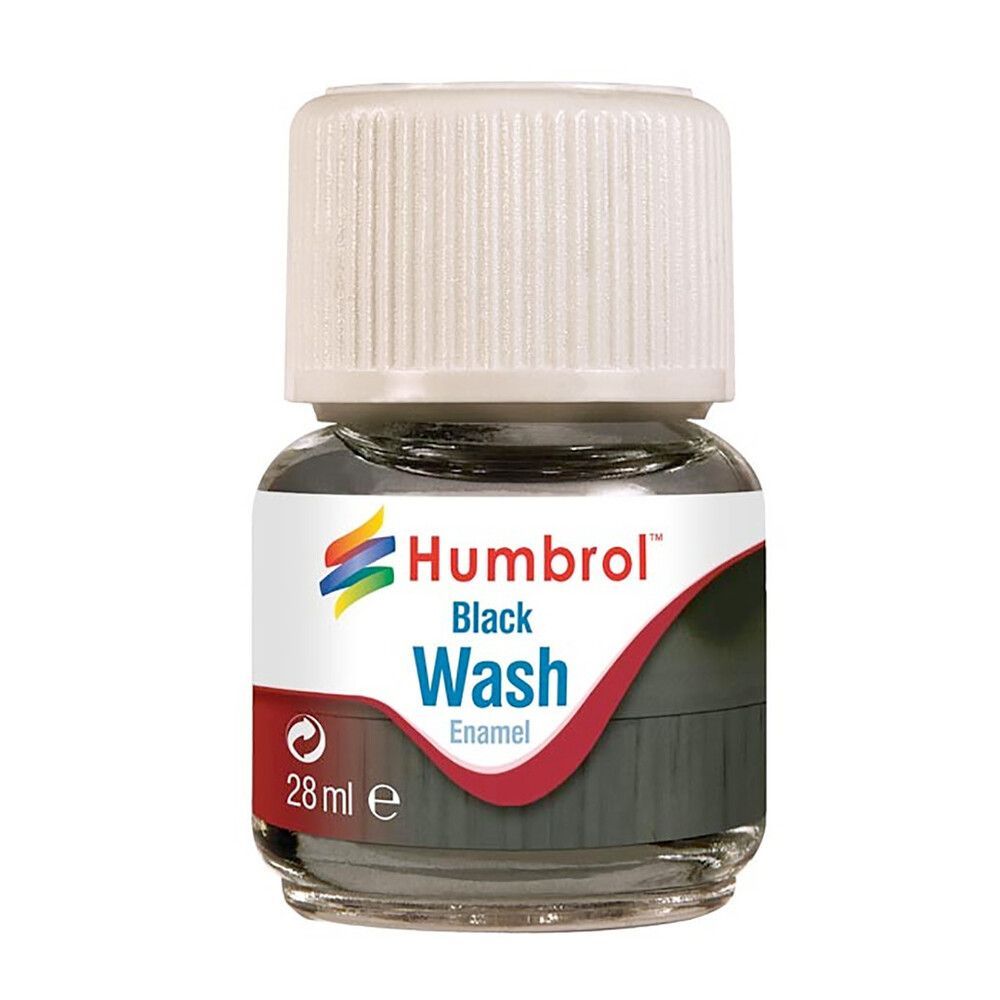 Humbrol AV0201 28ml Enamel Wash - Black