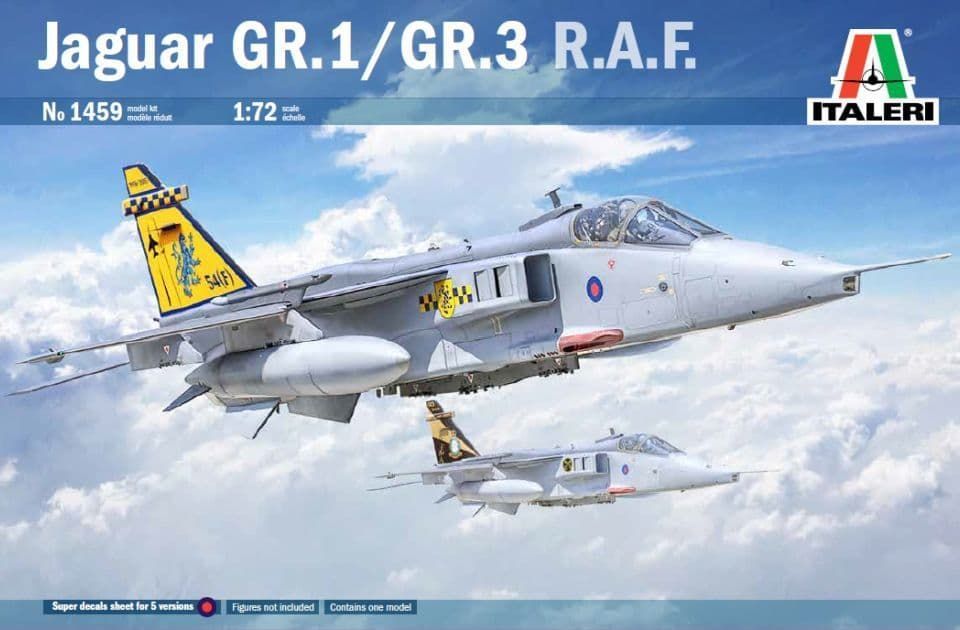 Italeri 1459 Jaguar GR.1/GR.3 RAF 1:72 Scale Plastic Model Kit Italeri 1459 Jaguar GR.1/GR.3 RAF 1:72 Scale Plastic Model Kit