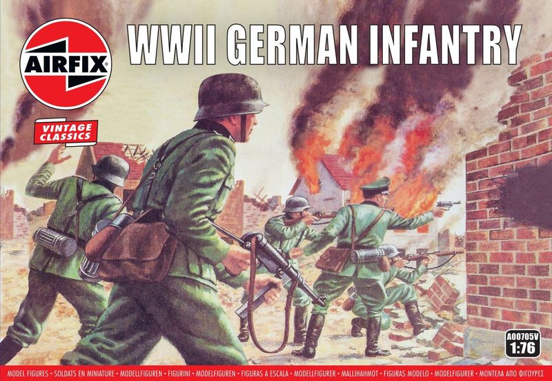 Airfix A00705V WWII German Infantry 1/76 Scale Plastic Model Military Figures Airfix A00705V WWII German Infantry 1/76 Scale Plastic Model Military Figures