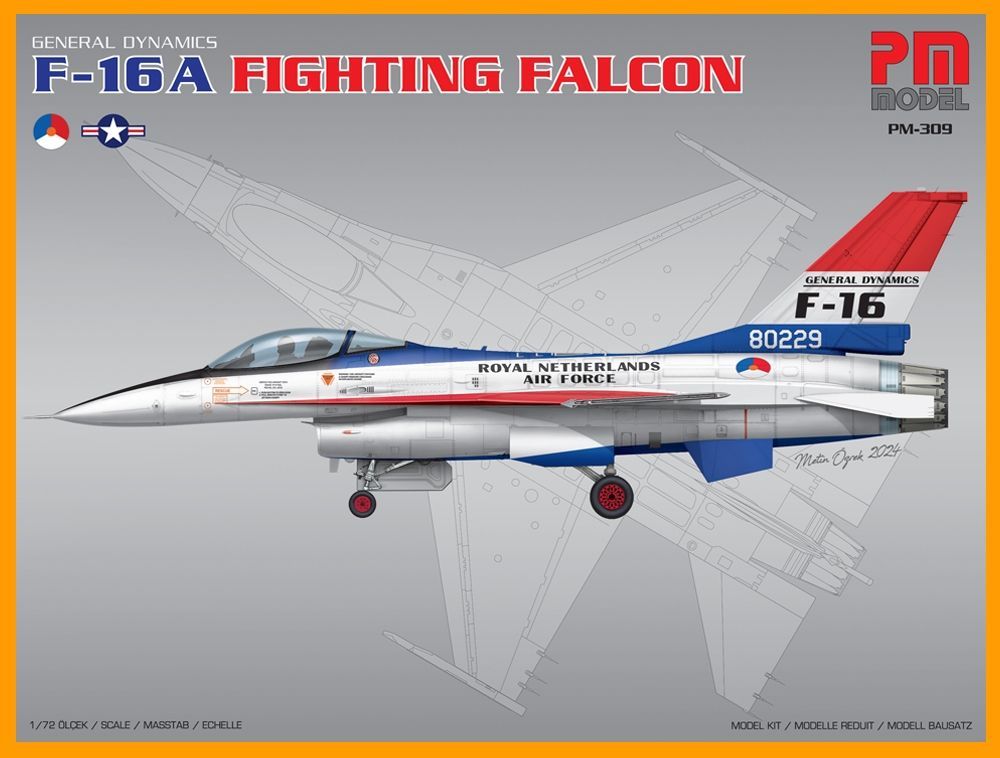 PM Model PM-309 F-16 F Fighting Falcon Dutch & US Air Forces 1:72 Scale Plastic Model Kit PM Model PM-309 F-16 F Fighting Falcon Dutch & US Air Forces 1:72 Scale Plastic Model Kit