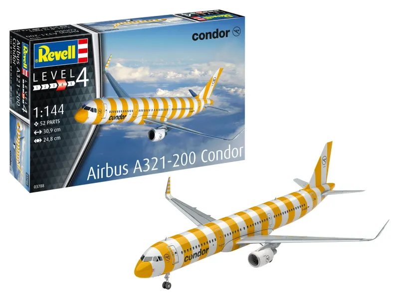 Revell 03788 Airbus A321-200 Condor 1:144 Scale Plastic Model Kit