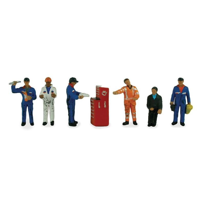 Bachmann Scenecraft 36-051 Traction Maintenance Depot Workers x 6 OO/HO Gauge Bachmann Scenecraft 36-051 Traction Maintenance Depot Workers x 6 OO/HO Gauge