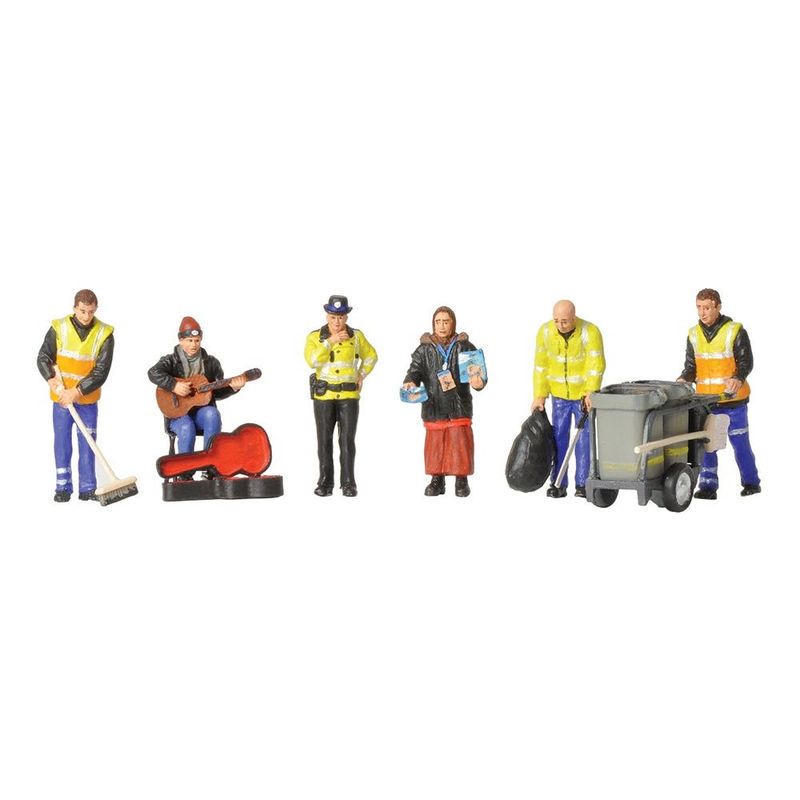 Bachmann Scenecraft 36-411 Modern Street Scene Figures x 6 OO/HO Gauge Bachmann Scenecraft 36-411 Modern Street Scene Figures x 6 OO/HO Gauge