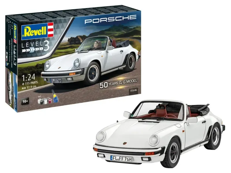Revell 05646 50 Years of Porsche 911 G-Model Gift Set 1:24 Scale Plastic Model Kit Revell 05646 50 Years of Porsche 911 G-Model Gift Set 1:24 Scale Plastic Model Kit