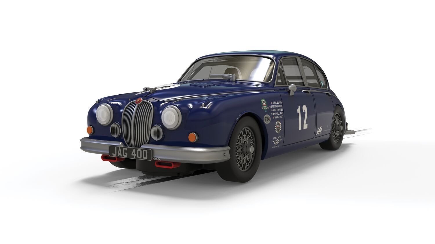 Scalextric C4596 Jaguar MK2 - Grant Williams Racing Slot Car Scalextric C4596 Jaguar MK2 - Grant Williams Racing Slot Car